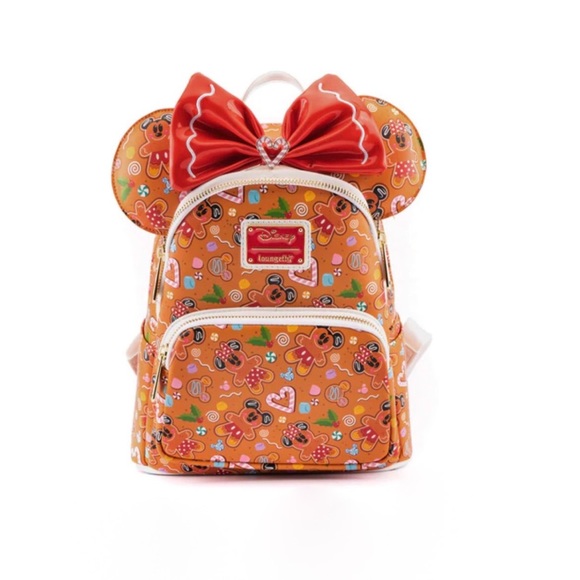 Loungefly Handbags - NWT Disney Mickey Gingerbread Man Loungefly Backpack with Ears